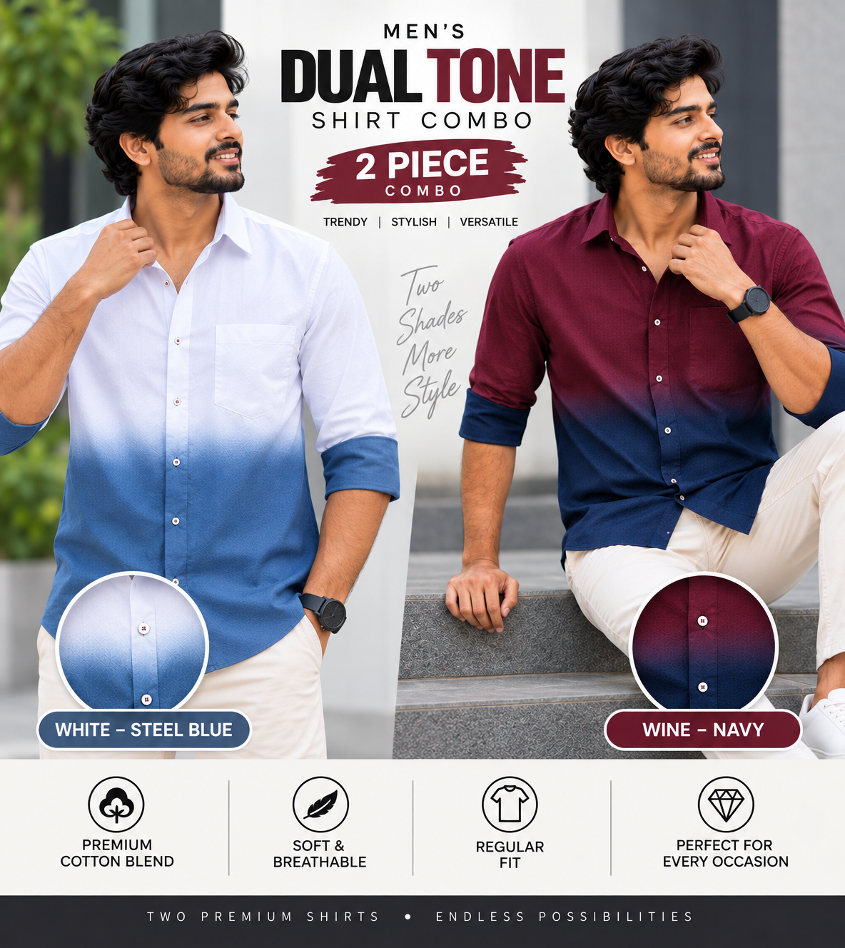 Dual Tone Shirt Combo 3